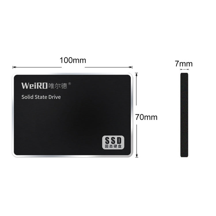 WEIRD S500 256GB 2.5 inch SATA3.0 Solid State Drive for Laptop, Desktop - External Solid State Drives by PMC Jewellery | Online Shopping South Africa | PMC Jewellery | Buy Now Pay Later Mobicred