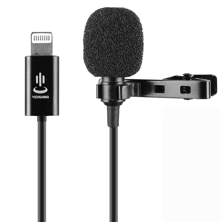 YICHUANG YC-LM10II 8 Pin Port Intelligent Noise Reduction Condenser Lavalier Microphone, Cable Length: 1.5m - Microphone by YICHUANG | Online Shopping South Africa | PMC Jewellery | Buy Now Pay Later Mobicred