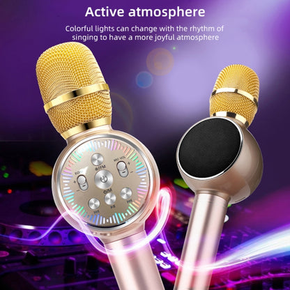 K2 Bluetooth 5.0 Karaoke Live Colorful Lights Wireless Bluetooth Microphone (Rose Gold) - Microphone by PMC Jewellery | Online Shopping South Africa | PMC Jewellery | Buy Now Pay Later Mobicred