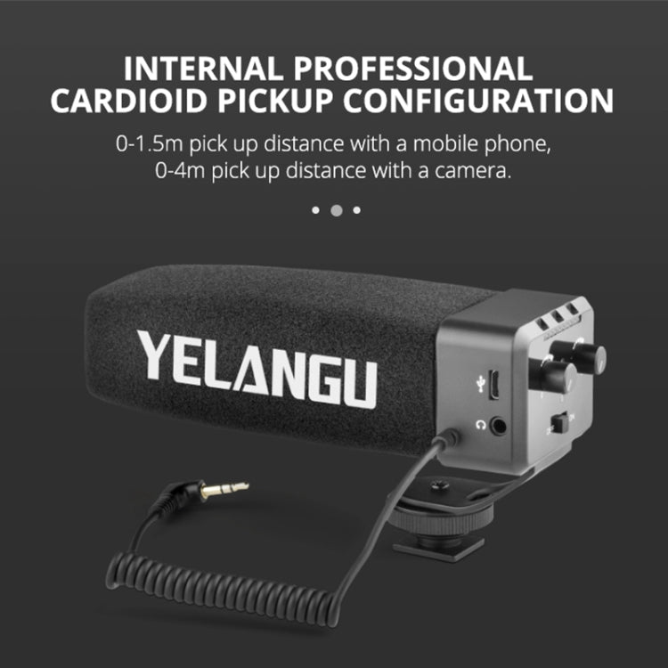 YELANG MIC09 Shotgun Gain Condenser Broadcast Microphone with Windshield for Canon / Nikon / Sony DSLR Cameras, Smartphones(Black) - Camera Microphone by YICHUANG | Online Shopping South Africa | PMC Jewellery | Buy Now Pay Later Mobicred