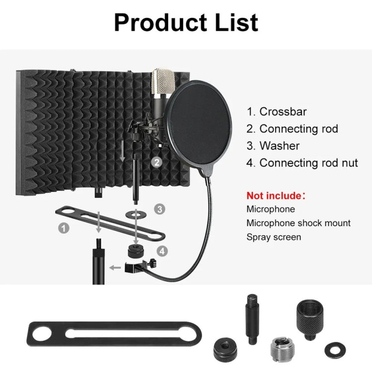 XTUGA P73 Foldable Recording Microphone Isolation Shield - free shipping - PMC Jewellery - Order now!