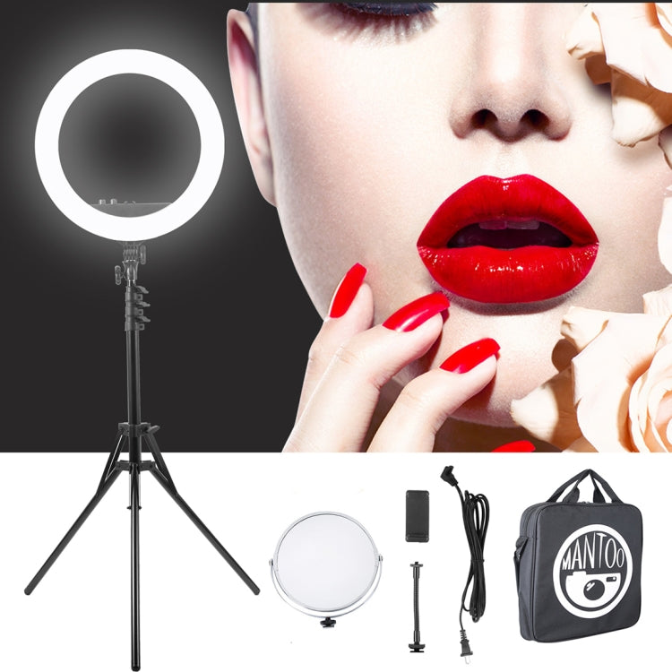 MANTOO RL-18 II 100-240V 55W 18 inch Two-color Dimmable Ring Fill Light with Tripod - Ring Light by MANTOO | Online Shopping South Africa | PMC Jewellery | Buy Now Pay Later Mobicred