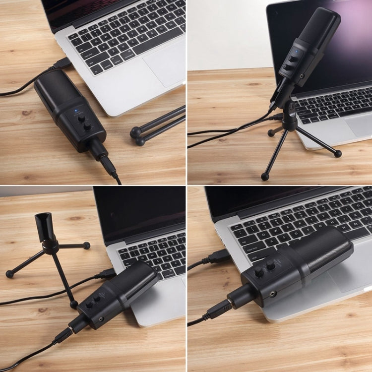 Yanmai SF-970 Professional Condenser Sound Recording Microphone with Tripod Holder & USB Cable , Cable Length: 1.8m(Black) - Microphone by Yanmai | Online Shopping South Africa | PMC Jewellery | Buy Now Pay Later Mobicred