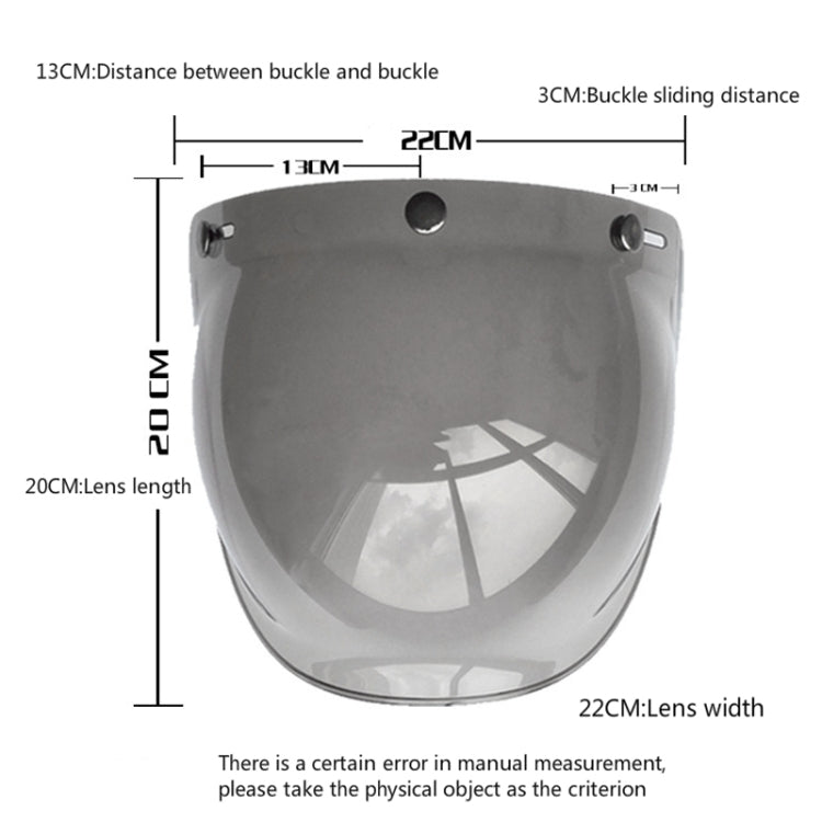 Soman Motorcycle Bubble Visor Open Face Helmet Visor Helmet Windshield Shield with Transparent Frame(Yellow) - free shipping - PMC TechLife - Order now!