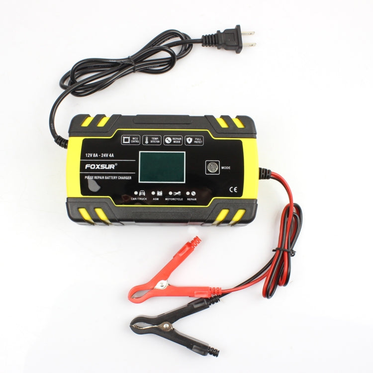 FOXSUR 12V-24V Car Motorcycle Truck Repair Battery Charger AGM Charger, US Plug - Battery Charger by FOXSUR | Online Shopping South Africa | PMC Jewellery | Buy Now Pay Later Mobicred