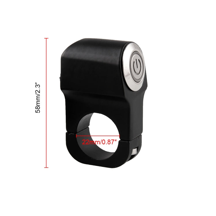 MB-BS001-R Motorcycle Motorcycle Switches 22mm Handlebar Mount Switch Headlight Hazard Brake Light Power Switch with Indicator Light (Red Light) - Electrical System by PMC Jewellery | Online Shopping South Africa | PMC Jewellery | Buy Now Pay Later Mobicred
