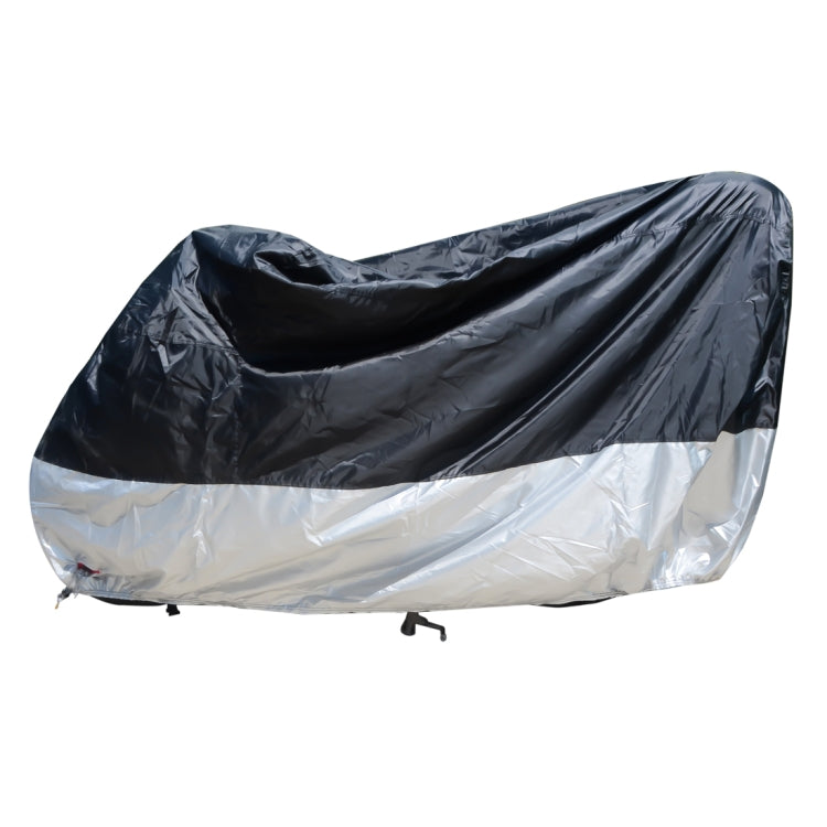 210D Oxford Cloth Motorcycle Electric Car Rainproof Dust-proof Cover, Size: XXXL (Black Silver) - Raincoat by PMC Jewellery | Online Shopping South Africa | PMC Jewellery | Buy Now Pay Later Mobicred