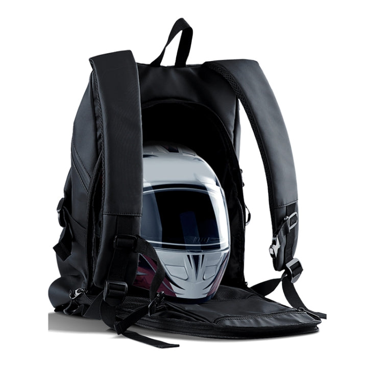 57L Thicken Motorbike Rainproof Helmet Riding Shoulders Backpack with Side & Back Pockets(Black) - Bags & Luggages by PMC Jewellery | Online Shopping South Africa | PMC Jewellery | Buy Now Pay Later Mobicred