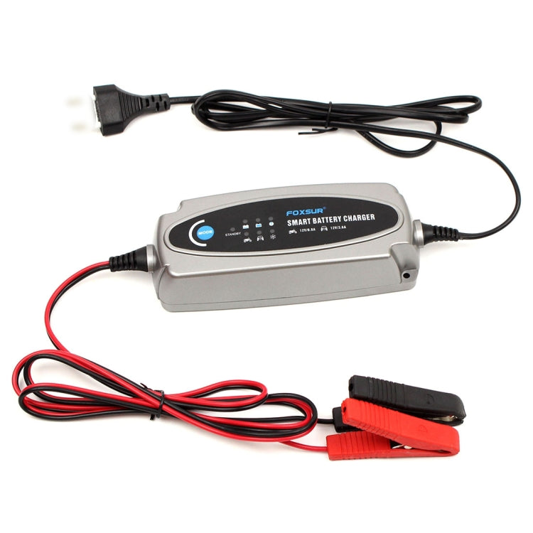 FOXSUR 0.8A / 3.6A 12V 5 Stage Charging Battery Charger for Car Motorcycle, US Plug - Battery Charger by FOXSUR | Online Shopping South Africa | PMC Jewellery | Buy Now Pay Later Mobicred