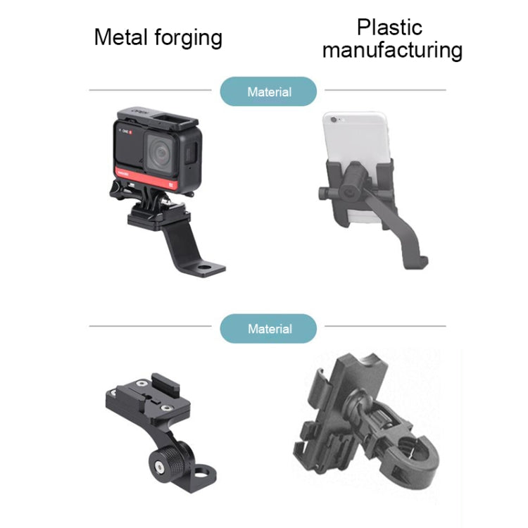 RUIGPRO Motorcycle Handlebar Alloy Phone Bracket for GoPro, Insta360, DJI and Other Action Cameras(Red) - Bicycle Handlebar Mount by PMC TechLife | Online Shopping South Africa | PMC TechLife | Buy Now Pay Later Mobicred