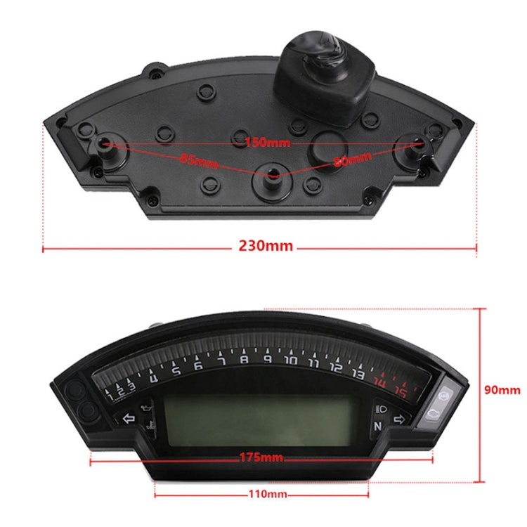 Speedpark Motorcycle LCD TFT Digital Speedometer 14000RPM 6 Gear Backlight Motorcycle Odometer for 1,2,4 Cylinders Meter - Electrical Instruments by Speedpark | Online Shopping South Africa | PMC Jewellery | Buy Now Pay Later Mobicred