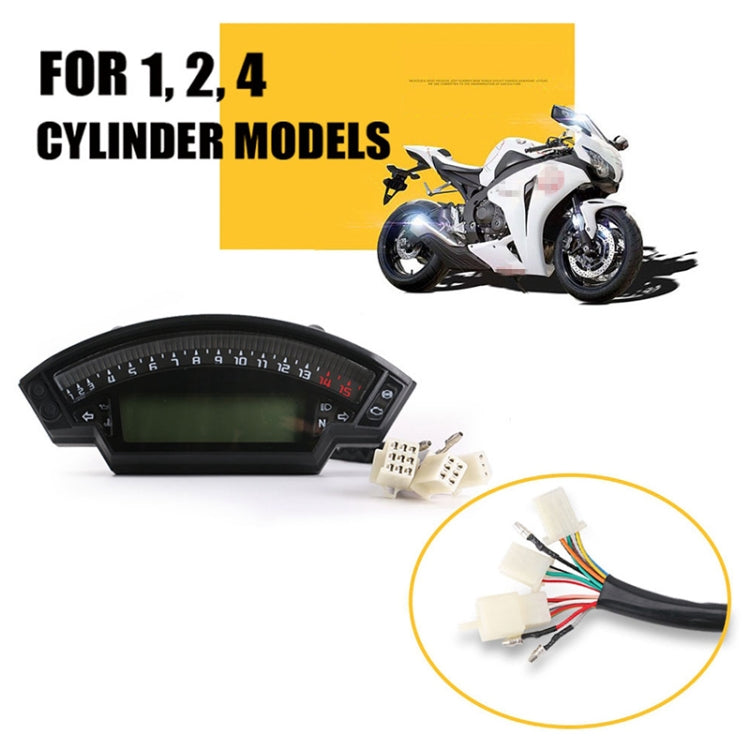 Speedpark Motorcycle LCD TFT Digital Speedometer 14000RPM 6 Gear Backlight Motorcycle Odometer for 1,2,4 Cylinders Meter - Electrical Instruments by Speedpark | Online Shopping South Africa | PMC Jewellery | Buy Now Pay Later Mobicred