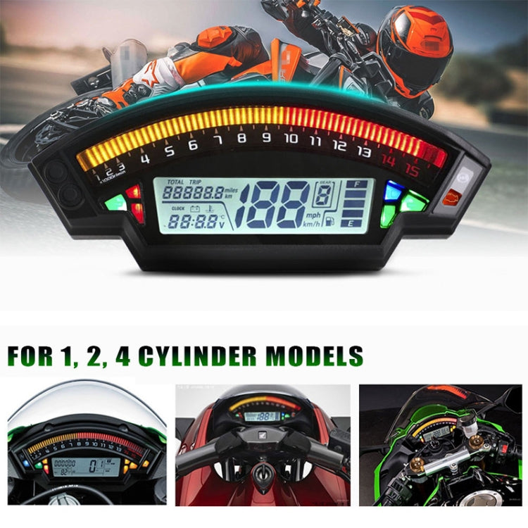 Speedpark Motorcycle LCD TFT Digital Speedometer 14000RPM 6 Gear Backlight Motorcycle Odometer for 1,2,4 Cylinders Meter - Electrical Instruments by Speedpark | Online Shopping South Africa | PMC Jewellery | Buy Now Pay Later Mobicred