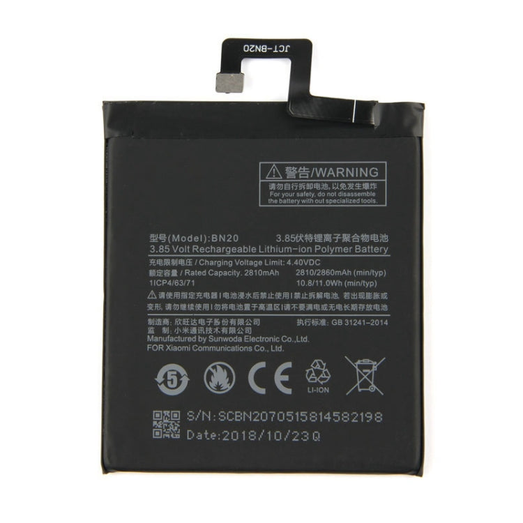 BN20 2810mAh for Xiaomi Mi 5c Li-Polymer Battery - For Xiaomi by PMC Jewellery | Online Shopping South Africa | PMC Jewellery | Buy Now Pay Later Mobicred