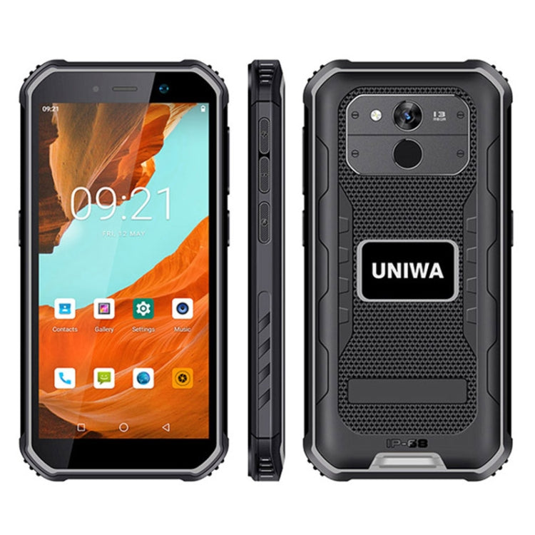 UNIWA F963 Pro Rugged Smart Phone, 6GB+128GB, 5.5 inch Android 13, Unisoc T606 Octa Core, NFC, Fingerprint Unlock, 4G Network, EU Plug (Black Grey) - UNIWA by UNIWA | Online Shopping South Africa | PMC Jewellery | Buy Now Pay Later Mobicred