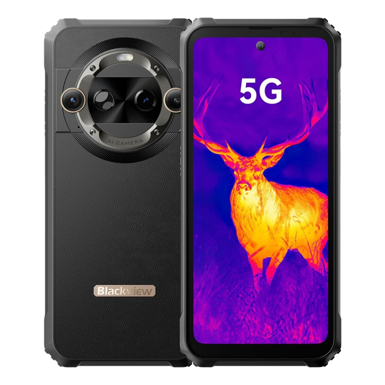 [HK Warehouse] Blackview BL9000 Pro 5G, Thermal Imaging Camera, 12GB+512GB, IP68/IP69K/MIL-STD-810H, 6.78 inch Android 14 MediaTek Dimensity 8020 Octa Core, Network: 5G, NFC, OTG (Black) - Blackview by Blackview | Online Shopping South Africa | PMC Jewellery | Buy Now Pay Later Mobicred