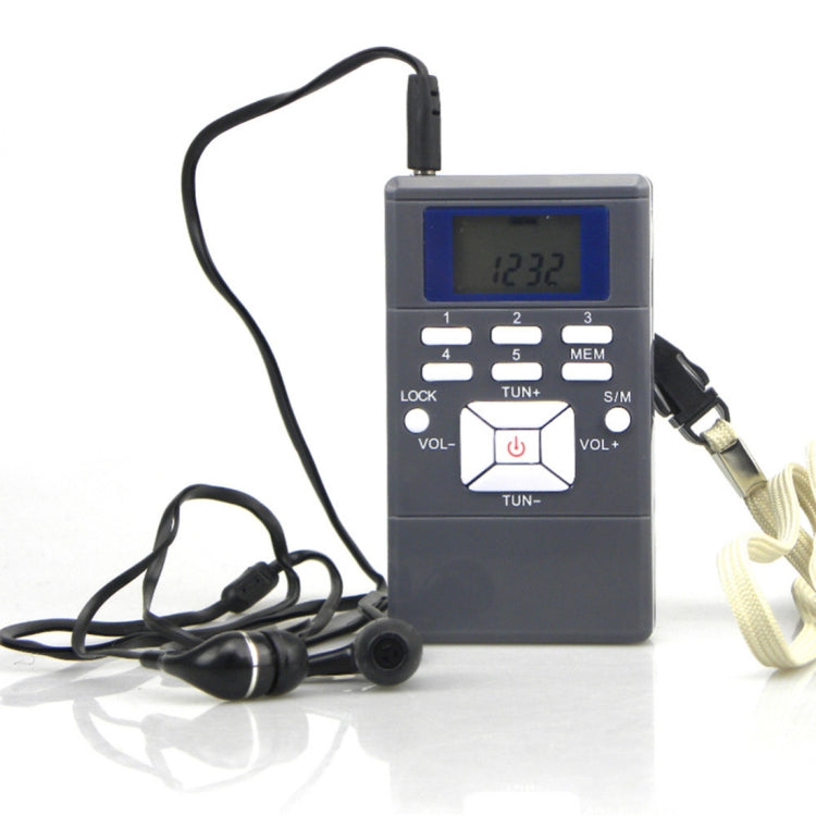 Portable Mini Frequency Modulation Digital LCD Display Radio Receiver with Earphone Jack & Lanyard - free shipping - PMC TechLife - Order now!