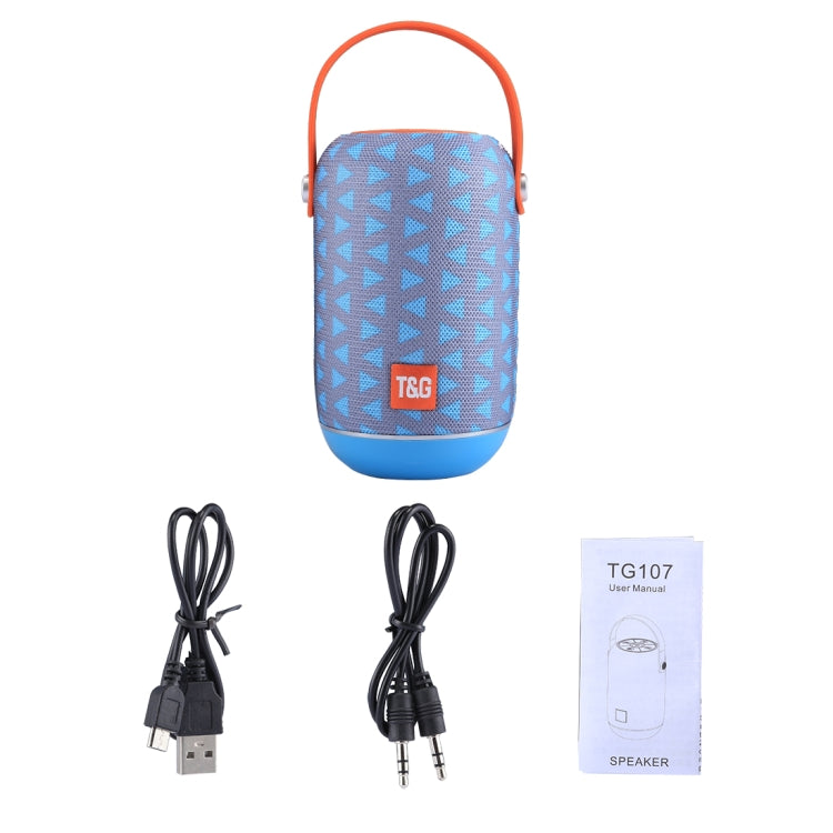 T&G TG107 Portable Wireless Bluetooth V4.2 Stereo Speaker with Handle, Built-in MIC, Support Hands-free Calls & TF Card & AUX IN & FM, Bluetooth Distance: 10m - Desktop Speaker by T&G | Online Shopping South Africa | PMC Jewellery | Buy Now Pay Later Mobicred