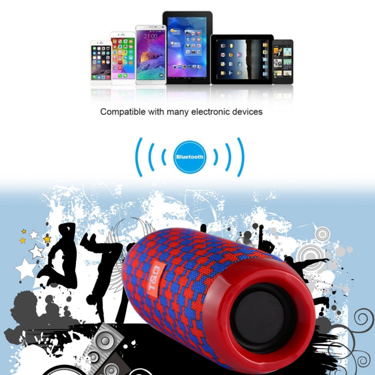 T&G TG117 Portable Bluetooth Stereo Speaker, with Built-in MIC, Support Hands-free Calls & TF Card & AUX IN & FM, Bluetooth Distance: 10m(Red) - Desktop Speaker by T&G | Online Shopping South Africa | PMC Jewellery | Buy Now Pay Later Mobicred