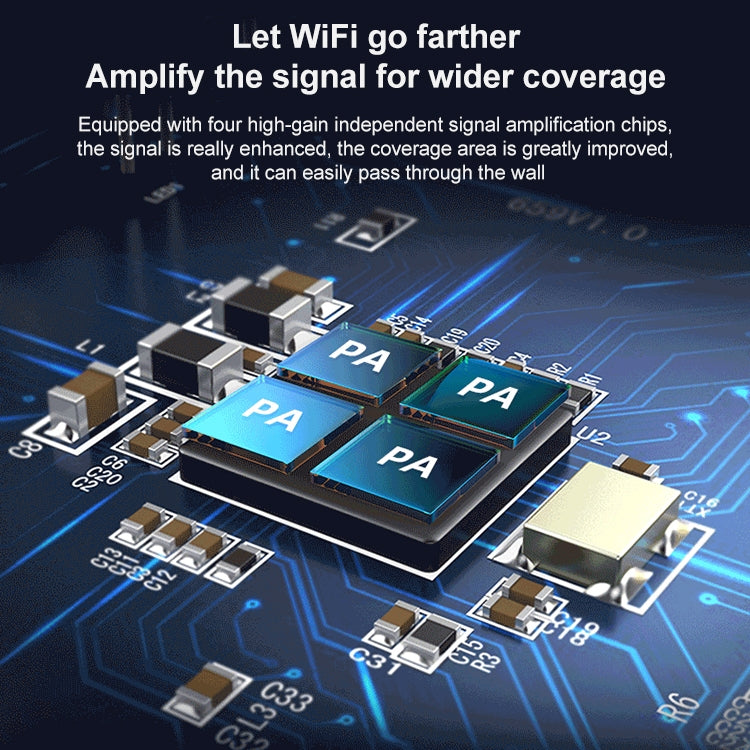 COMFAST CF-WR765AC 1200Mbps Dual Band Wireless Repeater Amplifier with External Antenna - free shipping - PMC Jewellery - Order now!