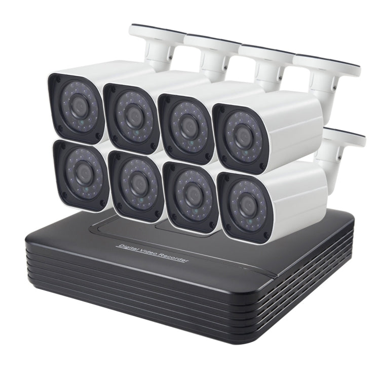 A8B6 8Ch Bullet IP Camera NVR Kit, Support Night Vision / Motion Detection, IR Distance: 15m - Video Recorder Kit by PMc TechLife | Online Shopping South Africa | PMc TechLife | Buy Now Pay Later Mobicred