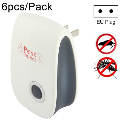 6pcs/Pack Ultrasonic Electronic Cockroach Mosquito Pest Reject Repeller, EU Plug - Repellents by PMC Jewellery | Online Shopping South Africa | PMC Jewellery | Buy Now Pay Later Mobicred