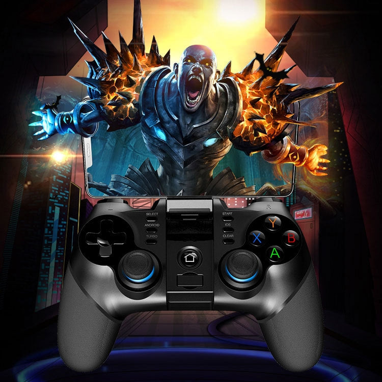 ipega PG-9156 2.4GHz + Bluetooth 4.0 Mobile Phone Gaming Gamepad with Stretchable Mobile Phone Holder & Turbo Button, Compatible with IOS and Android Systems (Black) - Controller Gamepad by ipega | Online Shopping South Africa | PMC Jewellery | Buy Now Pay Later Mobicred