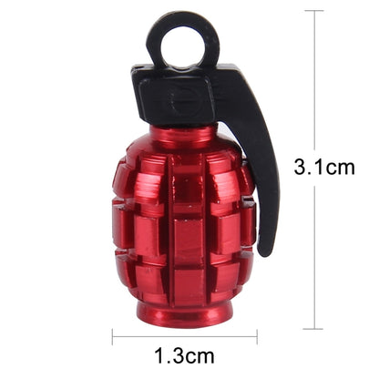 4 PCS Universal Grenade Shaped Car Tire Valve Caps(Red) - Tire Valve Caps by PMC Jewellery | Online Shopping South Africa | PMC Jewellery