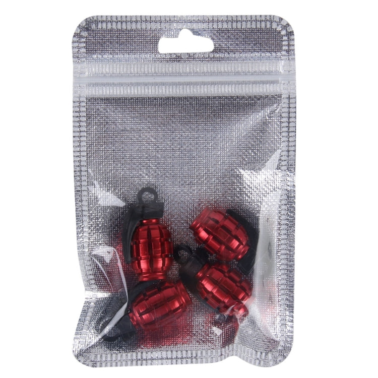 4 PCS Universal Car Tire Valve Caps(Red) - Tire Valve Caps by PMC TechLife | Online Shopping South Africa | PMC TechLife | Buy Now Pay Later Mobicred