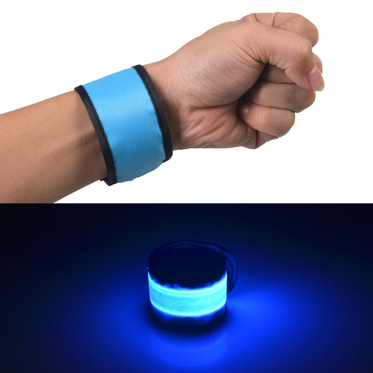 LED Luminous Slap Pat Circle Outdoors sports Wristband, Large, Size:35*4cm(Blue) - Wristbands by PMC Jewellery | Online Shopping South Africa | PMC Jewellery | Buy Now Pay Later Mobicred