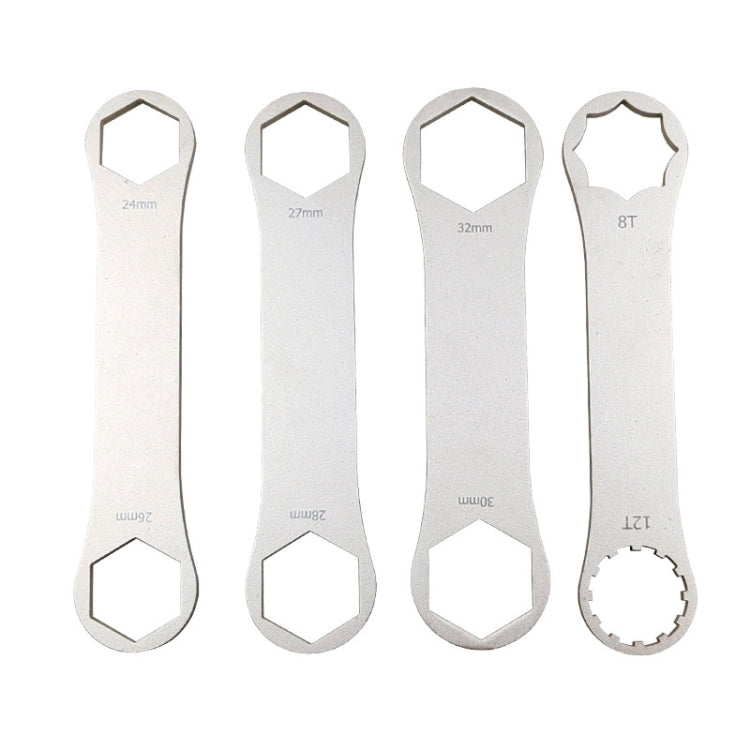 BIKERSAY BT050D Multifunctional Stainless Steel Bicycle Fork Wrench Double Head Spanner - Maintenance tools by BIKERSAY | Online Shopping South Africa | PMc TechLife | Buy Now Pay Later Mobicred