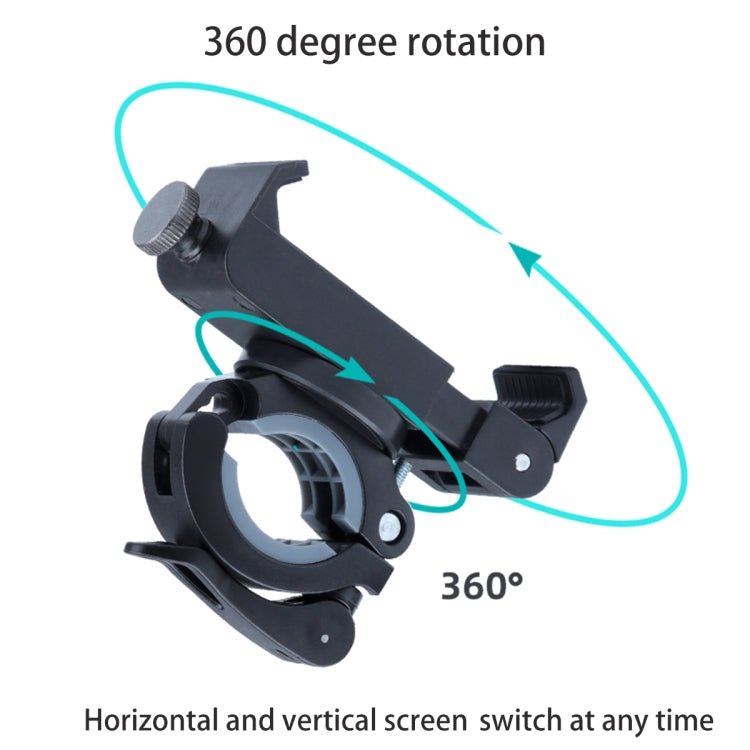 Rotatable PVC Motorcycle Bicycle Handlebar Mount Mobile Phone Holder (Black) - Holders by PMC TechLife | Online Shopping South Africa | PMC TechLife | Buy Now Pay Later Mobicred