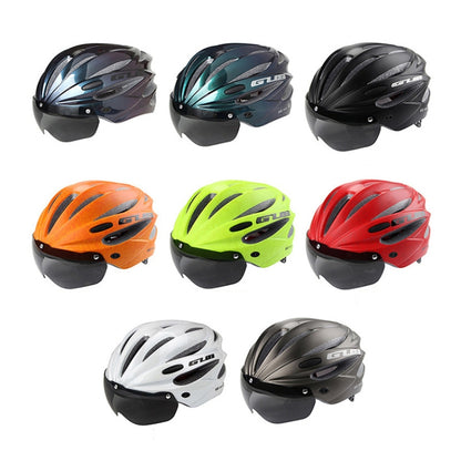 GUB K80 Plus Bike Helmet With Visor And Goggles(Titanium Color) - Protective Helmet & Masks by GUB | Online Shopping South Africa | PMC Jewellery | Buy Now Pay Later Mobicred