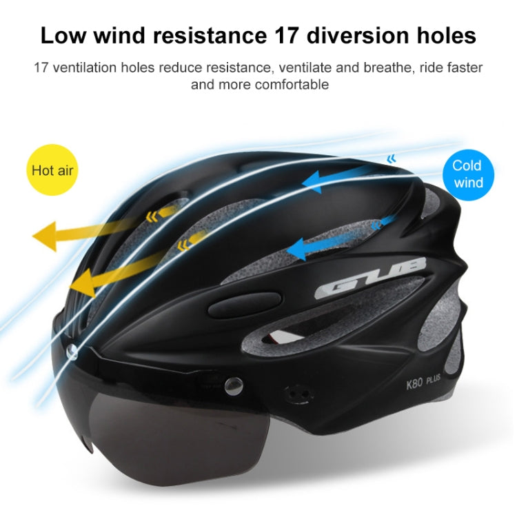 GUB K80 Plus Bike Helmet With Visor And Goggles(Gradient Blue) - Protective Helmet & Masks by GUB | Online Shopping South Africa | PMC TechLife | Buy Now Pay Later Mobicred