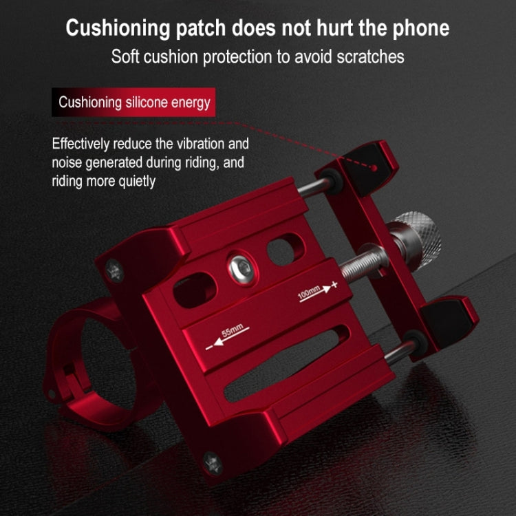 BIKERSAY MP005 Bicycle Aluminum Alloy Mobile Phone Holder Motorcycle Handlebar Bracket (Red) - Holders by BIKERSAY | Online Shopping South Africa | PMC Jewellery | Buy Now Pay Later Mobicred