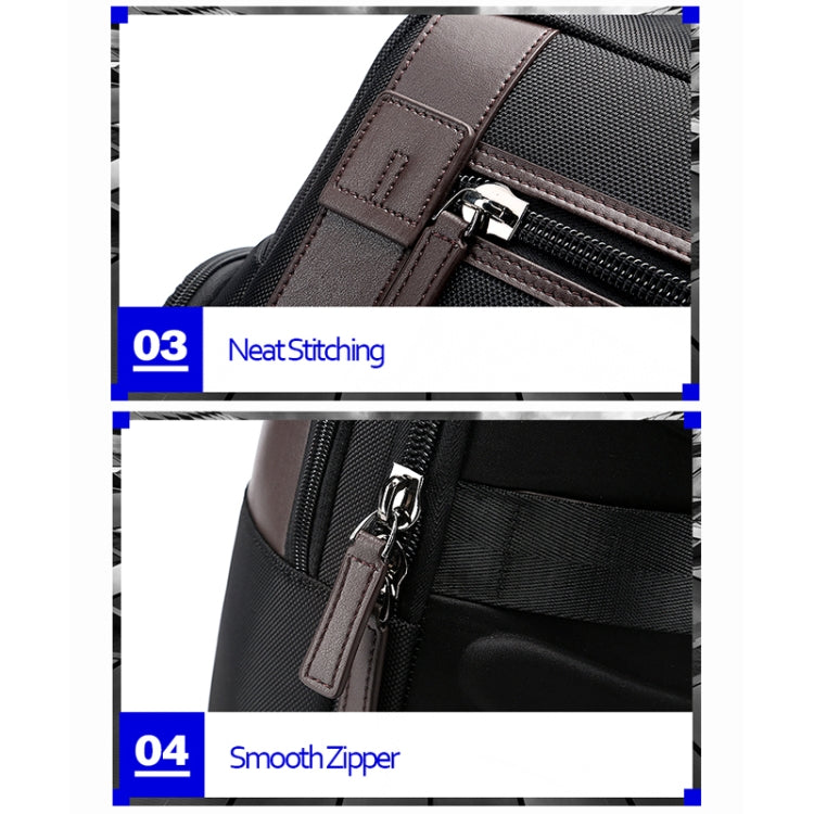 Bopai 851-008821 Outdoor Breathable Waterproof Anti-theft Large Capacity Double Shoulder Bag,with USB Charging Port, Size: 36x17x41.5cm (Black) - 15.6 - 17 inch by Bopai | Online Shopping South Africa | PMC Jewellery | Buy Now Pay Later Mobicred