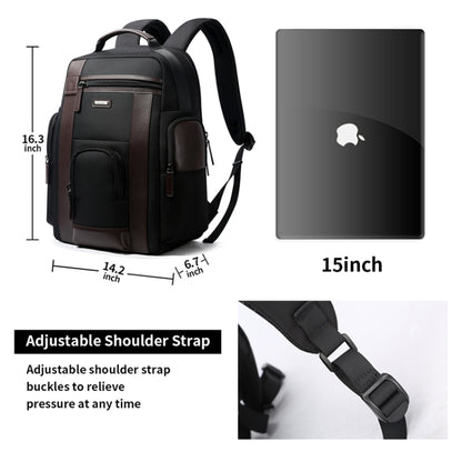 Bopai 851-008821 Outdoor Breathable Waterproof Anti-theft Large Capacity Double Shoulder Bag,with USB Charging Port, Size: 36x17x41.5cm (Black) - 15.6 - 17 inch by Bopai | Online Shopping South Africa | PMC Jewellery | Buy Now Pay Later Mobicred