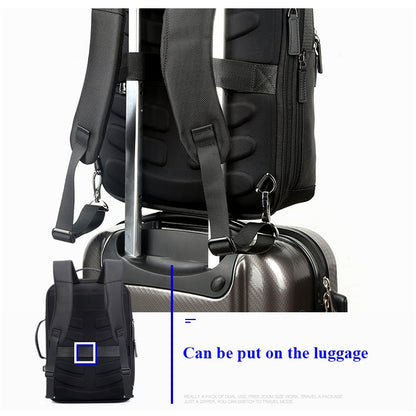 Bopai 751-006551 Large Capacity Business Casual Breathable Laptop Backpack with External USB Interface, Size: 30 x 12 x 44cm(Black) - Backpack by Bopai | Online Shopping South Africa | PMC Jewellery | Buy Now Pay Later Mobicred