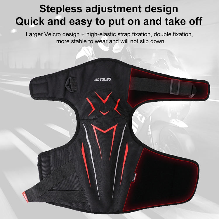 MOTOLSG 2 in 1 Knee Pads Motorcycle Bicycle Riding Warm Fleece Soft Protective Gear (Black Red) - Protective Gear by MOTOLSG | Online Shopping South Africa | PMC Jewellery | Buy Now Pay Later Mobicred