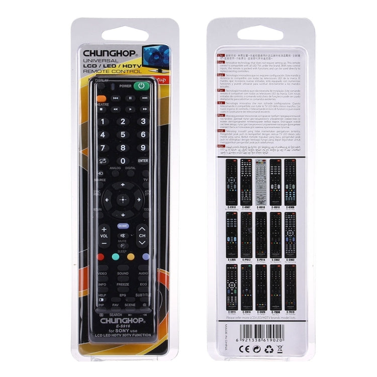 CHUNGHOP E-S916 Universal Remote Controller for SONY LED LCD HDTV 3DTV - TV by CHUNGHOP | Online Shopping South Africa | PMc TechLife | Buy Now Pay Later Mobicred