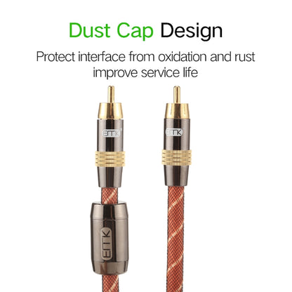 EMK TZ/A 2m OD8.0mm Gold Plated Metal Head RCA to RCA Plug Digital Coaxial Interconnect Cable Audio / Video RCA Cable - RCA Cable by EMK | Online Shopping South Africa | PMC Jewellery | Buy Now Pay Later Mobicred