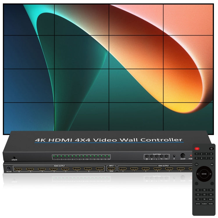 NK-H44 4K Ultra HD 4X4 HDMI Video Wall Controller Multi-screen Splicing Processor (EU Plug) - Splitter by PMC TechLife | Online Shopping South Africa | PMC TechLife