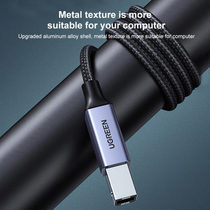 Ugreen Type-C / USB-C to Type-B Printer Nylon Braid Connect Data Cable, Length: 3m - USB Cable by UGREEN | Online Shopping South Africa | PMC Jewellery | Buy Now Pay Later Mobicred