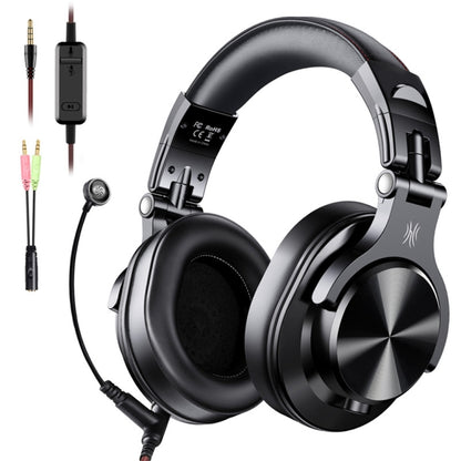 OneOdio A71M Head-mounted Noise Reduction Wired Headphone with Microphone(Black) - Multimedia Headset by PMC Jewellery | Online Shopping South Africa | PMC Jewellery | Buy Now Pay Later Mobicred