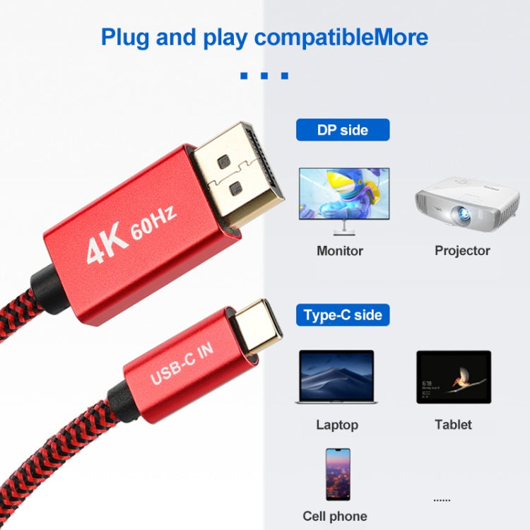 4K 60Hz USB-C / Type-C Male to DisplayPort Male HD Adapter Cable -  by PMC Jewellery | Online Shopping South Africa | PMC Jewellery | Buy Now Pay Later Mobicred