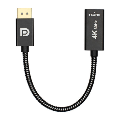 4K 60Hz DisplayPort Male to HDMI Female Adapter Cable (Silver+Black) -  by PMC Jewellery | Online Shopping South Africa | PMC Jewellery | Buy Now Pay Later Mobicred