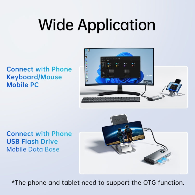 ORICO PW11-5P Type-C / USB-C 5-in-1 5Gbps Multifunction Docking Station(Dark Gray) - USB HUB by ORICO | Online Shopping South Africa | PMC TechLife | Buy Now Pay Later Mobicred