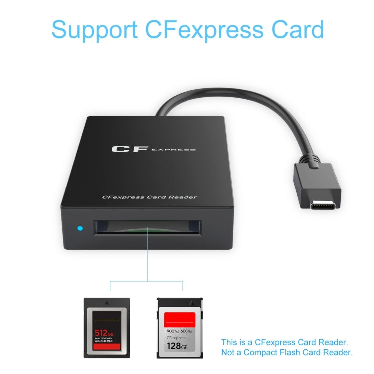 Rocketek CR315 USB3.1 Gen2 Type-C CFexpress Type B Card Reader(Black) -  by ROCKETEK | Online Shopping South Africa | PMC Jewellery | Buy Now Pay Later Mobicred