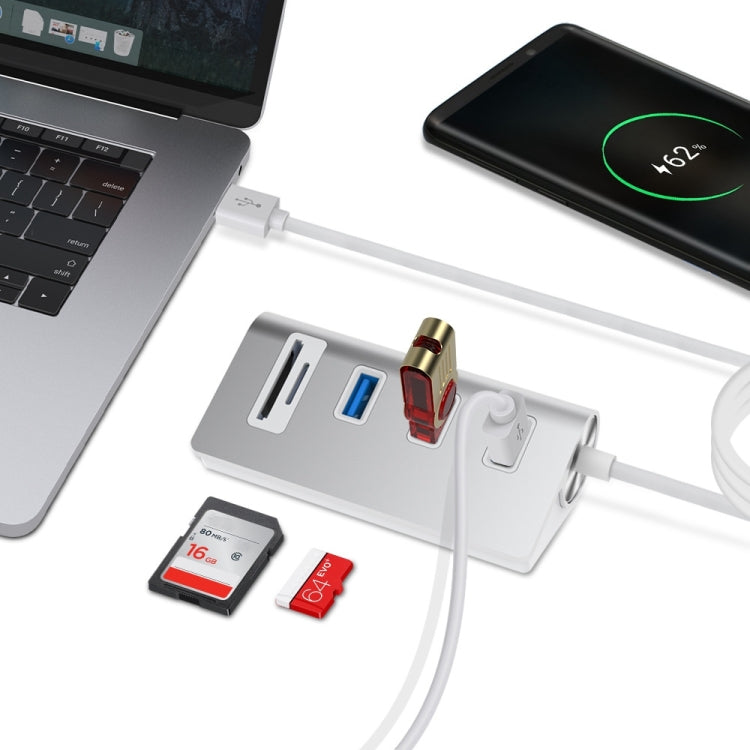 Rocketek HC422 USB3.0 x 3 + SD / TF Card Reader HUB Adapter - USB 3.0 HUB by ROCKETEK | Online Shopping South Africa | PMC Jewellery | Buy Now Pay Later Mobicred