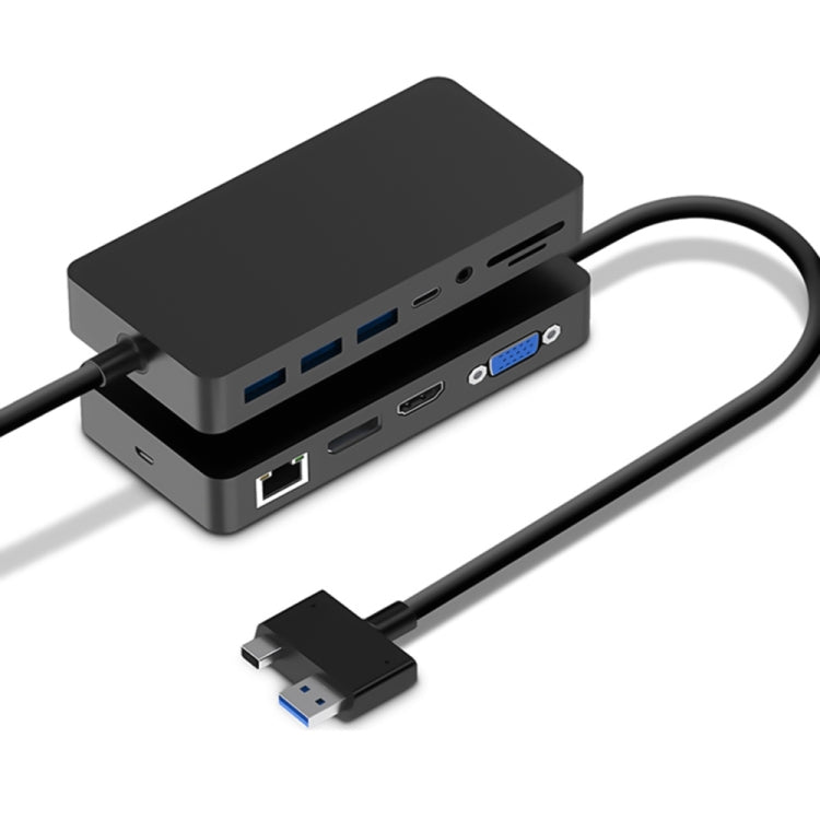 Rocketek SH702 11 in 1 USB 3.0 HUB Adapter with RJ45 for Surface Laptop 1 / 2 - free shipping - PMC Jewellery - Order now!